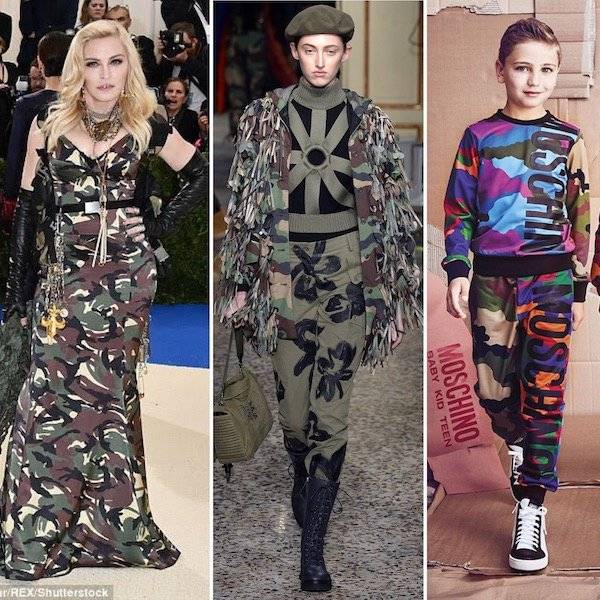Madonna Camouflage Moschino Dress Met Gala 2017