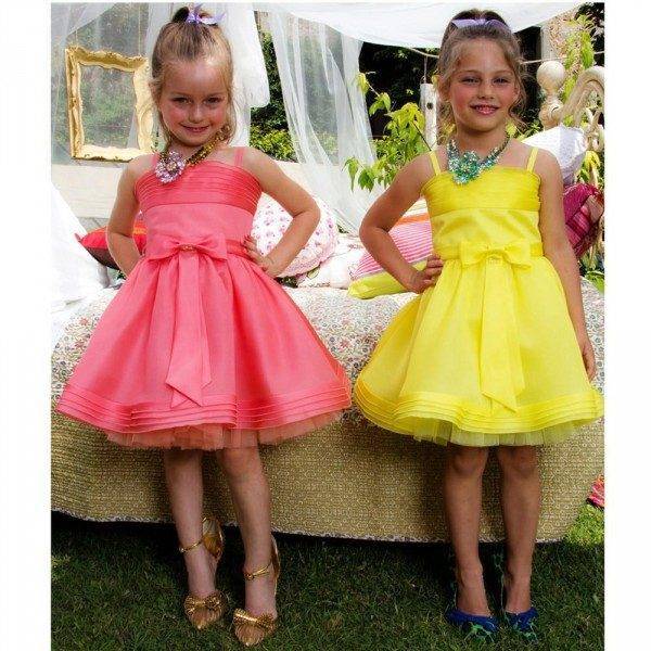 DSquared2 Kids Girls Yellow Pink Silk Party Dress