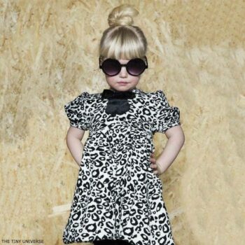 The Tiny Universe Black 'Tiny Snow Leopard' Jersey Dress