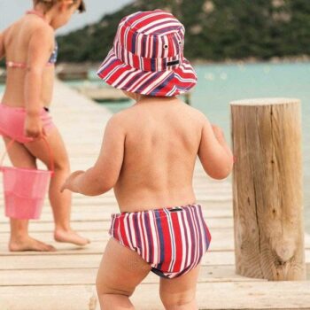 shop look ARCHIMEDE Baby Boys Striped Swim Nappy