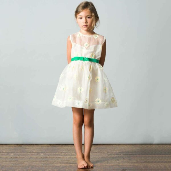 shop look CARAMEL BABY & CHILD Ivory Silk Organza Daisy 'Navassa' Dress