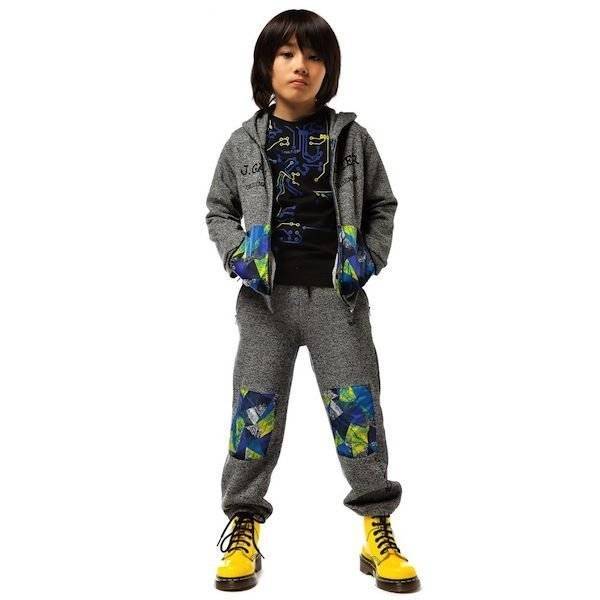 JUNIOR-GAULTIER-Grey-Marl-Jersey-Abstract-Print-Tracksuit