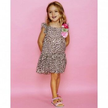 Monnalisa Girls Leopard Print Dress