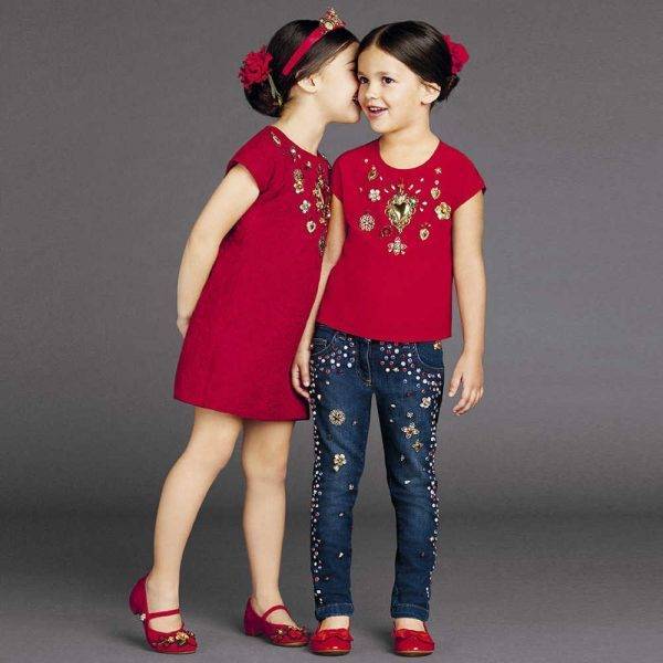Dolce & Gabbana Red Silk 'Sacred Heart' Dress with Gems