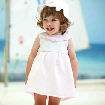 Tutto Piccolo Baby Girls Pink Jacquard Sailor Summer Party Dress
