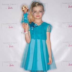 SUZANNE ERMANN for Barbie Turquiose Silk Dress