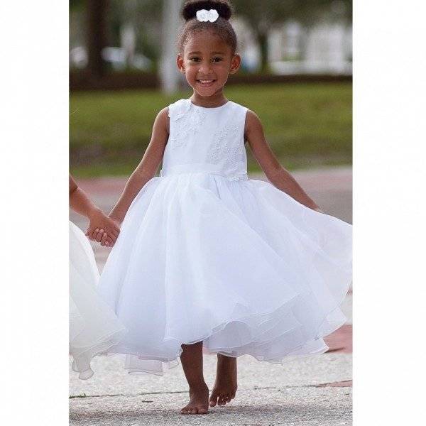 Sarah Louise White Tulle Beaded Occasion Dress