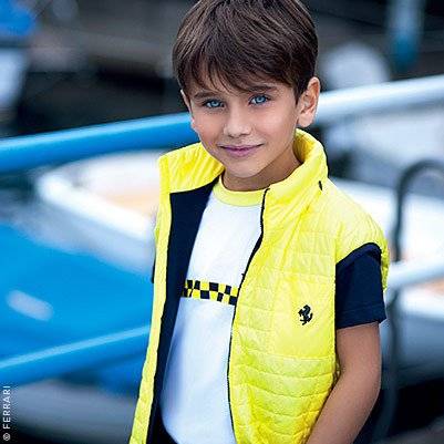 Ferrari Boys Yellow Race Flag Tshirt