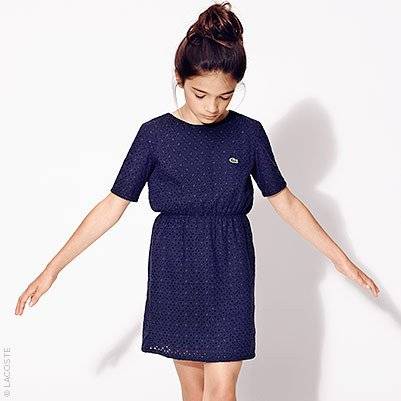 Lacoste Blue Broderie Anglaise Dress