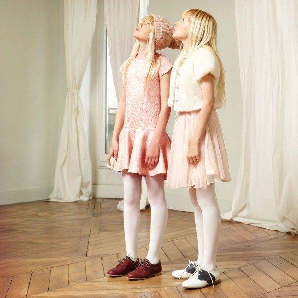 DERHY KIDS Pale Pink Jaquard Dress