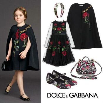 Dolce Gabbana Girls Rose Holiday Dress Look