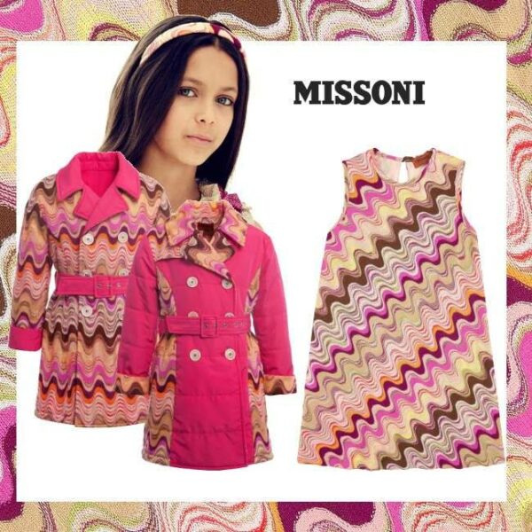 Missoni Girls Pink & Swirl Knit Dress & Reversible Coat