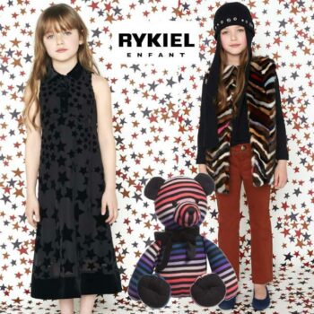 Sonia Rykiel Enfant Girls Striped Fur Jacket