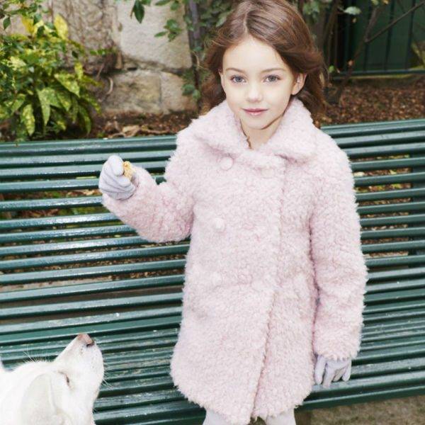 Sonia Rykiel Enfant Pink Faux Fur Coat