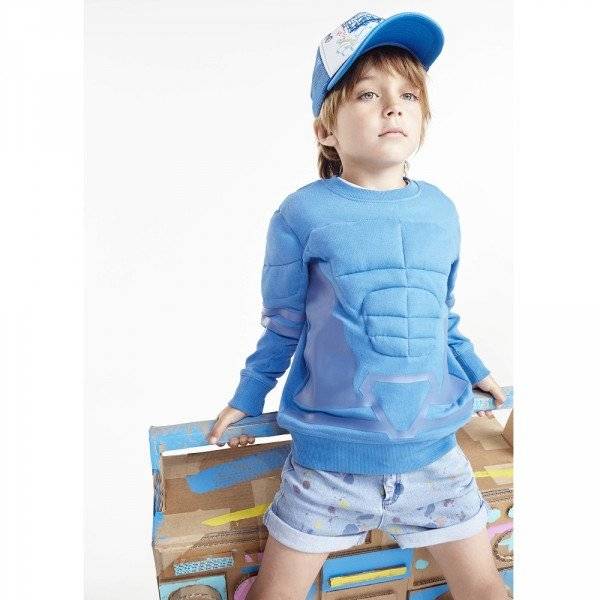 STELLA MCCARTNEY KIDS Boys Blue Super Stella Heroes Rowbow Outfit