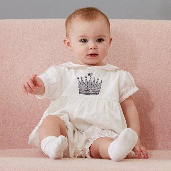 RACHEL RILEY Ivory Princess Crown Emblem Shortie