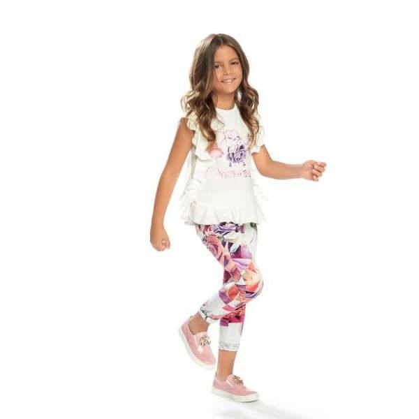 ROBERTO CAVALLI Girls Pink Floral Print Tracksuit Trousers