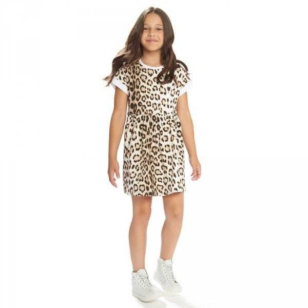 ROBERTO CAVALLI Leopard Print Cotton Jersey Dress