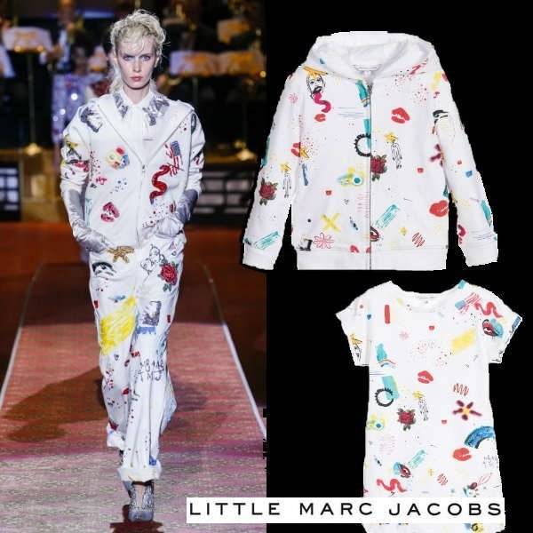 Little Marc Jacobs Girls White Mini me Jacket