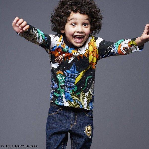 Little Marc Jacobs Boys Black Alien Invasion T-shirt & Patch Jeans