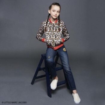 Little Marc Jacobs Girls Synthetic Fur Leopard Print Jacket