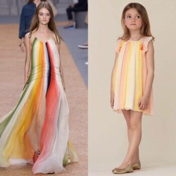 CHLOE-Girls-Pink-Yellow-Mini-Me-Striped-Silk-Dress