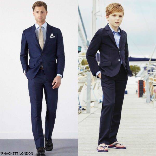 Hackett London Boys Blue Mini Me Suit