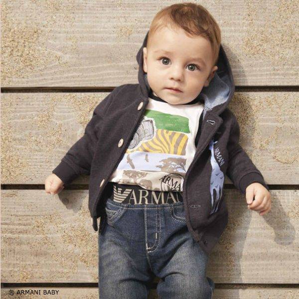 Armani Baby Safari Shirt and Logo Jeans
