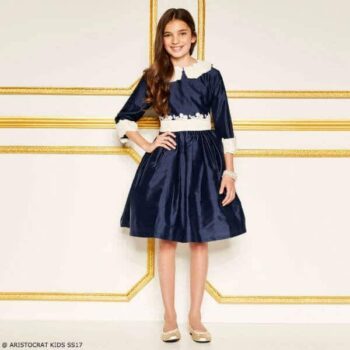 ARISTOCRAT KIDS Girls Blue Silk Opera Special Occasion Dress