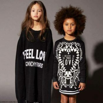 GIVENCHY KIDS Girls Black Love Sweatshirt Dress