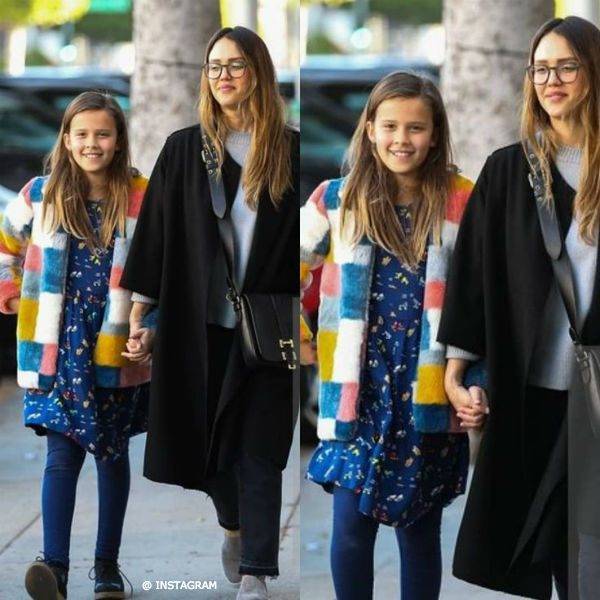 Jessica Alba with Daughter Honor Stella McCartney Jacket February 24 2018 2