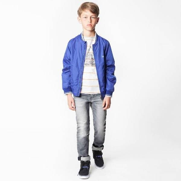 BOSS Boys Blue Jacket and Grey Skinny Fit Jeans for Spring Summer 2018