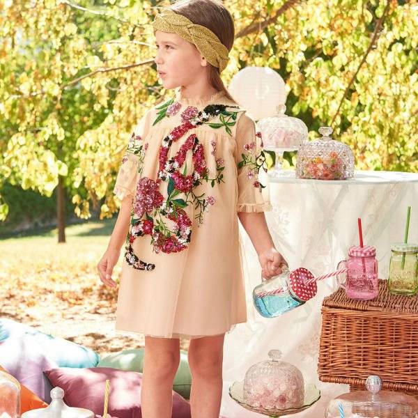 John Pye Auctions - Gucci Baby Girls Embroidered Dress, Size 36 Months