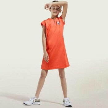 KARL LAGERFELD KIDS Girls Orange Jersey Dress Choupette Logo Spring Summer 2018