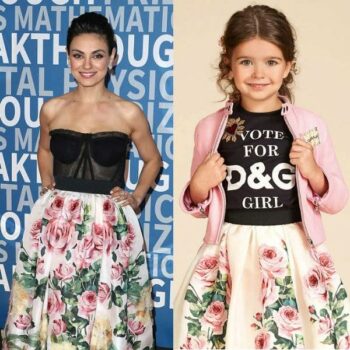 Mila Kunis Dolce Gabbana Love Christmas Rose Skirt at 2018 Breakthrough Prize NASA