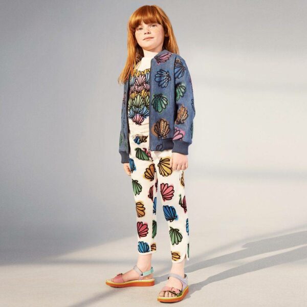 Stella McCartney Kids Girls Shells Print Sweatsuit Denim Jacket