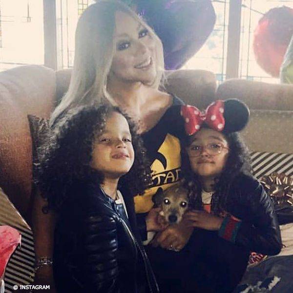 Mariah Carey Twins Morocco Monroe GUCCI Leather Jackets March 2018