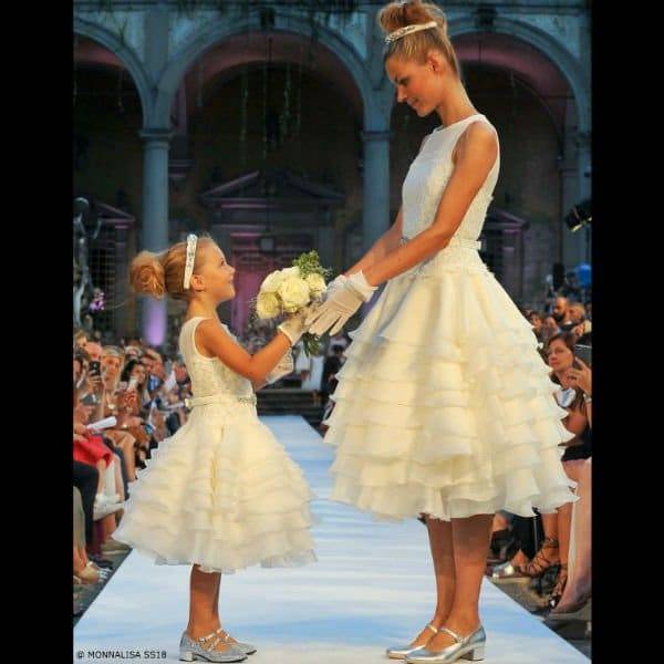Amazon.com: KissAngel White Lace Flower Girl Dresses Ivory Drill Less Party  Dress for Wedding (Custom Made, All White): Clothing, Shoes & Jewelry