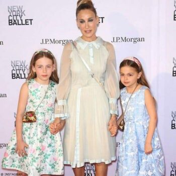 Sarah Jessica Parker Twin Daughter Tabitha and Marion Rachel Riley Dresses New York City Ballet's Spring Gala