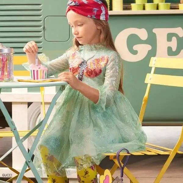 Gucci Girls Mini Me Blue Pleated Body Silk Party Dress | Silk party dress,  Childrens fashion, Kids outfits