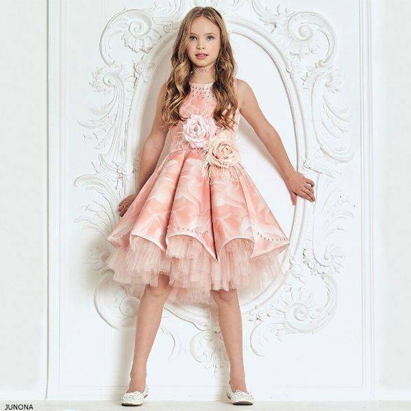 Ayla Schwartz - Junona Girls Pink Crystal Roses Special Occasion Dress