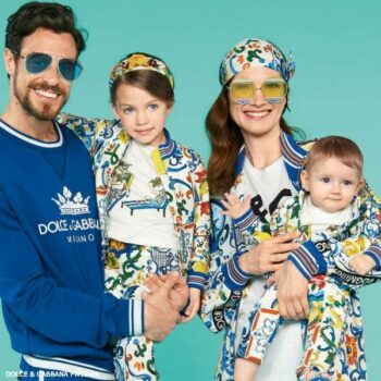 Dolce & Gabbana Kids Mini Me Majolica Print Zip-up Top Pants