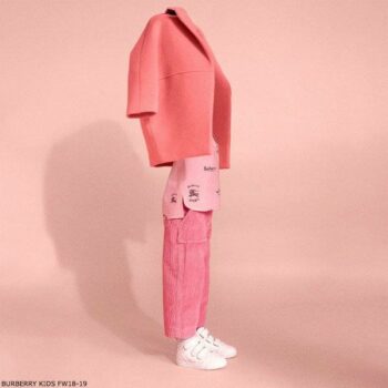 BURBERRY Pink BURBERRY LOGO T-Shirt Edia Wool Coat