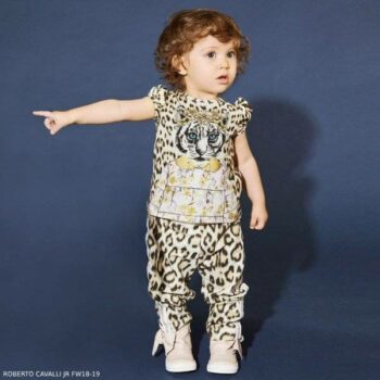 ROBERTO CAVALLI Baby Girl Tiger Print Shirt & Pants