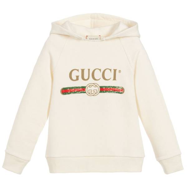 gucci logo hoodie white