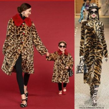 Dolce & Gabbana Girls Mini Me MILANO CENTRAL Faux Fur Coat