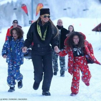 Mariah Carey Twins Monroe Morocco Dolce Gabbana Junior Down Ski Jacket Pants