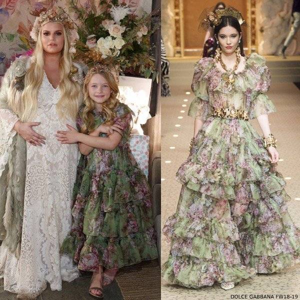Dolce ☀ Gabbana Girl Green Floral Dress