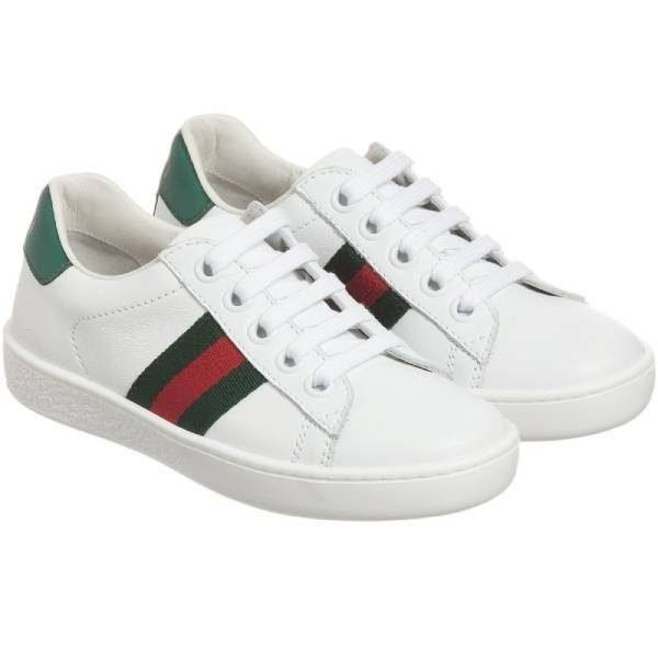 Gucci White Leather ACE Sneakers