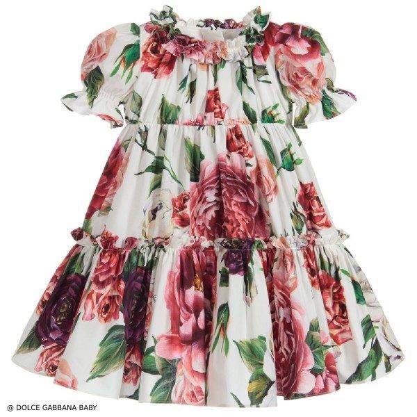 DOLCE & GABBANA Baby Girls Roseto Flower Print Dress Set